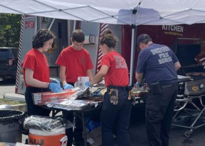 Boxford Fire Depatment Explorers served meals at Breakheart Reservation. Saugus, MA Rehabfive served over 70 meals a day for more than 3 weeks.pg